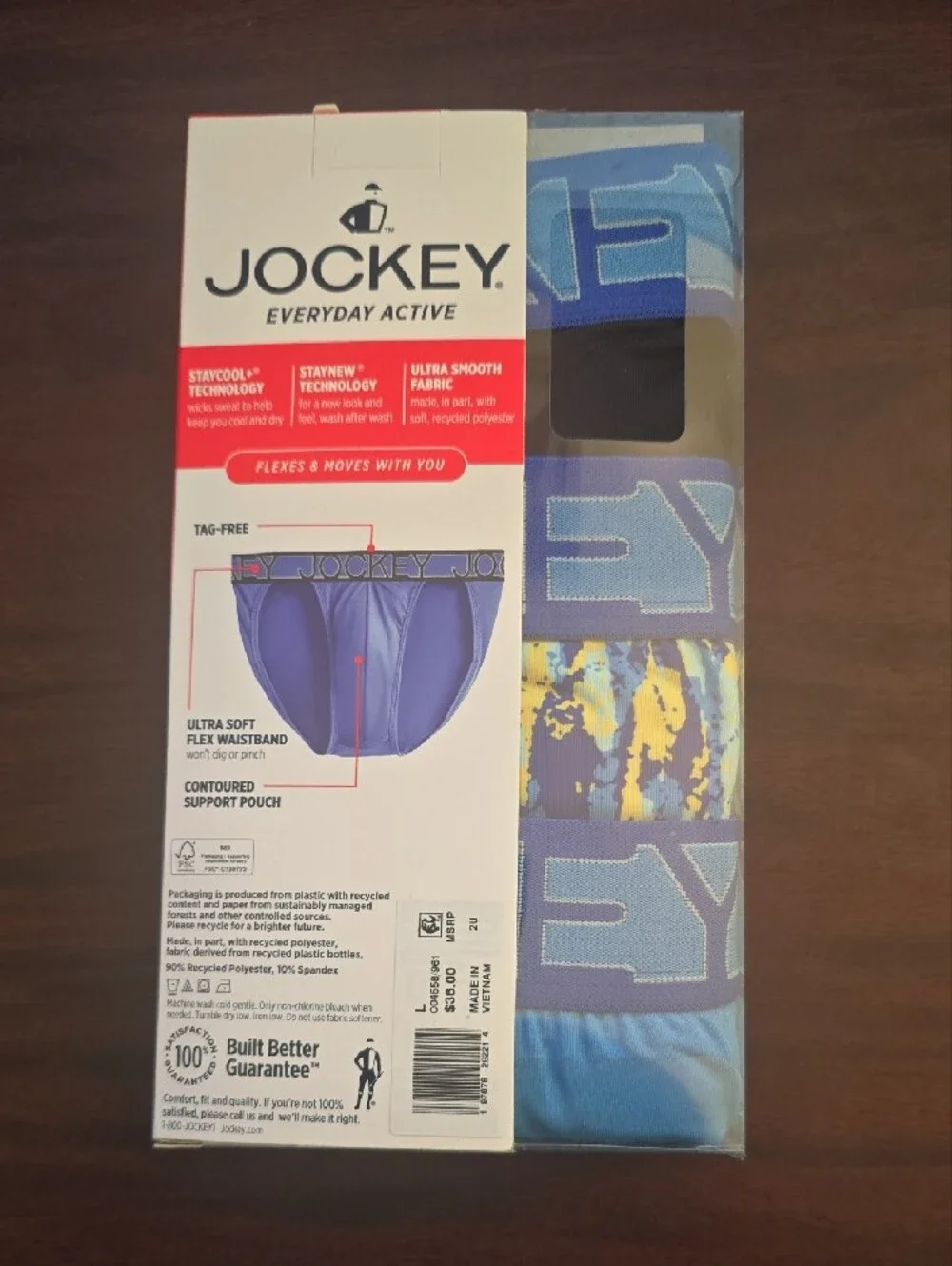 Jockey Men’s Microfiber Stretch 3-Pack String Bikinis - Large